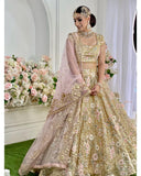 BD Soft Net Heavy Sequins  work 3 Meter Flare (12 Kali) Lehenga with Cancan & Canvas Patta-OM001L