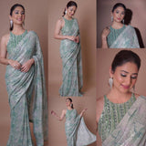 Pastel Green celebrity inspired Saree for Women -SHRI001PG