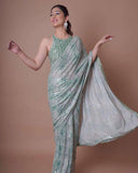 Pastel Green celebrity inspired Saree for Women -SHRI001PG