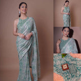 Pastel Green celebrity inspired Saree for Women -SHRI001PG
