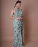 Pastel Green celebrity inspired Saree for Women -SHRI001PG