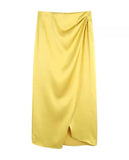 Ikkneha Premium Chiffon Fabric Shirt with Beautiful Imported Fabric Drape Skirt -FOF001ST