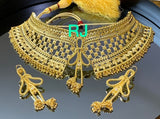 Bollywood Celebrity Kiara Advani inspired next to real 1gram gold plated choker set-MOE001KAC