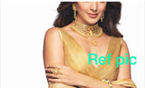 Bollywood Celebrity Kiara Advani inspired next to real 1gram gold plated choker set-MOE001KAC