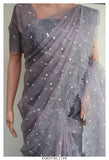 Lavender Alba , Lavender  Shade Full Border Embroidery on Mirror Work Organza Saree with Blouse Piece-KIA001LO