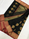 Abiraami , Authentic Katan Silk Saree with All over work for Women-SHAB001KSB