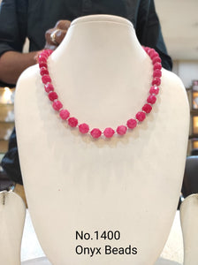 Masaba , Elegant Fuschia Pink Bead Necklace for Women-SAY001FP