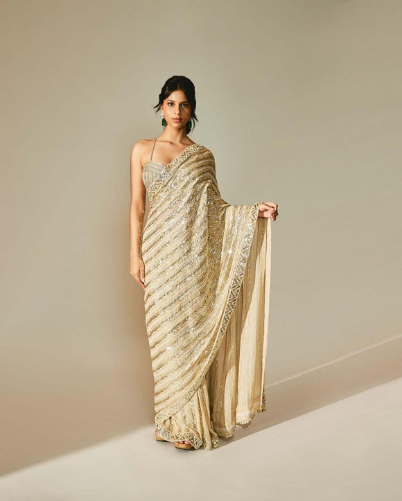 Bollywood Replica Sequins Saree   for Women-PANK001BR