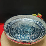 Maheswari , German Silver Beautiful Lakshmi Design Plate -CZY001LP