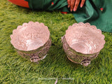 Ganesha jayam, Antique German silver washable limited edition exclusive Ganesha Design Big Size Prasadam Bowls-SILI001PBBGST