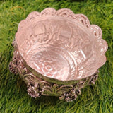  Antique German silver washable limited edition exclusive Asthalakshmi Design Big Size Prasadam Bowl-SILI001PBBS