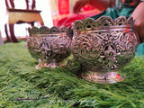  Antique German silver washable limited edition exclusive Ganesha Design Big Size Prasadam Bowl-SILI001PBBGS