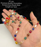 Devika , premium quality Navratna Semi precious beads Mala -SAY001NM