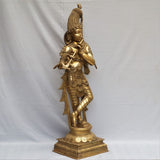 Basuriwala , Lord Krishna Brass Statue -ARTO001BK