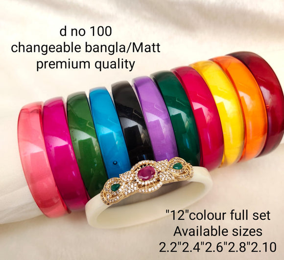Sudharma , elegant gold finish Brooch with Color changeable Bangles set -SHYA001CCBF