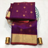 Purple Magic , elegant Original Purple Katan Silk Saree for Women -SHABI001PKS