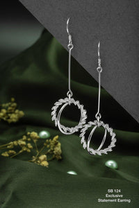 Silver  Zinovia ,  Designer Dangling  Type  92.5 Purity Silver Earrings for Women -SILI001RSDG