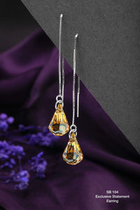 Silver Ambrosia ,  Designer Dangling  Type  92.5 Purity Silver Earrings for Women -SILI001RSDD