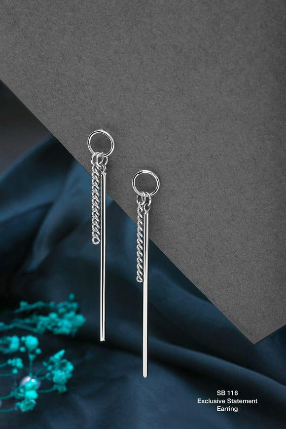 Silver Adonia ,  Designer Dangling  Type  92.5 Purity Silver Earrings for Women -SILI001RSDC