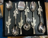 Silver Leaf  Design Cutlery Set for Fine Dining-ANUB001CSS