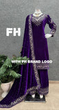 FH ,Velvet top Fully stitched with embroidery work, arms embroidery design-OB001VK