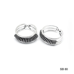 Nayantara , 92.5 Purity Silver Size Adjustable  Toe Rings For Women -SILI001TRM