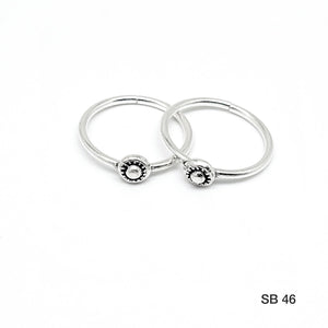 Archana , 92.5 Purity Silver Size Adjustable  Toe Rings For Women -SILI001TRK