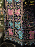 Hand embroidered Cape style  Pasmina jacket for women -RIDA001JW