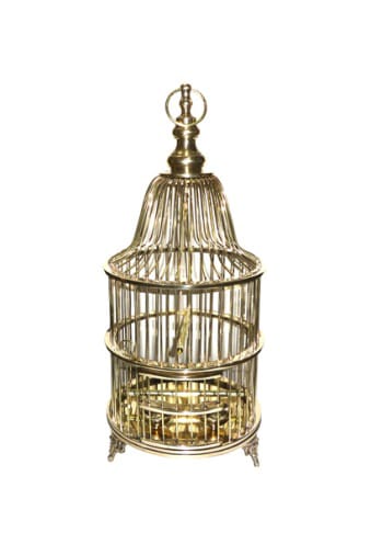 Minar  Round Bird Cage in Brass With fine polishing-001A129C