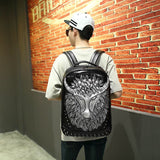 Stylish Backpack With  3D  Animal Head Backpack Special Cool Shoulder Bags for Girls Boys PU Leather Laptop  Bags-PAL001LBS
