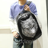 Stylish Backpack With  3D  Animal Head Backpack Special Cool Shoulder Bags for Girls Boys PU Leather Laptop  Bags-PAL001LBA