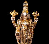 Antique Finish Pure Silver and Gold coated  Lord Tirupathi  Venkateswara Balaji idol -SINI001LB