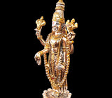 Antique Finish Pure Silver and Gold coated  Lord Tirupathi  Venkateswara Balaji idol -SINI001LB