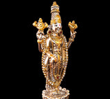 Antique Finish Pure Silver and Gold coated  Lord Tirupathi  Venkateswara Balaji idol -SINI001LB