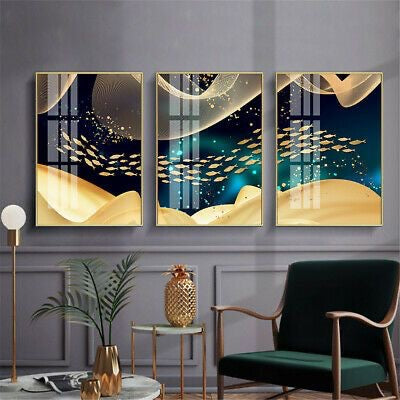 Elegant Luxury Golden Fish Crystal Paintings for Wall Decoration - PAL001WDGF