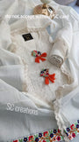 Beautiful pure cotton chiken shirt with hand made tassels-AFREE001SSM