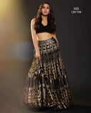 Bollywood Celebrity Sarah  Ali Khan inspired Black Lehenga for Women-SHREE001SAL