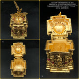 Tulsi  , Antique Gold Finish Premium Nagas Work Exclusive Golden Tulsi Pot Design Sindoor Box -SADY001TP