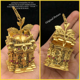 Tulsi  , Antique Gold Finish Premium Nagas Work Exclusive Golden Tulsi Pot Design Sindoor Box -SADY001TP