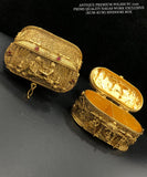 Suhagan , Antique Gold Finish Premium Nagas Work Exclusive Sindoor Box -SADY001BB