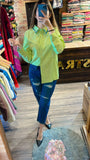 ikkneha ,The Unique World  Pista Green Classic Shirt for Trendy Girls-SHIVAY001TSG