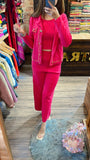 Design in love by shikha ,Pink Three piece Woolen coordinate Set for women-SHIVA001CS