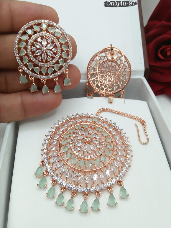 SAAVI Collection heavy look big size Chandbali pair of earrings :  Amazon.in: Fashion