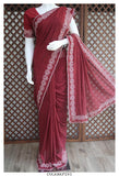 Beautiful Cutwork on Linen Saree for Women-KIA001CWLSA