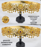 2 ways Wearable Gold finish Bridal Hipbelt -TREND001HB