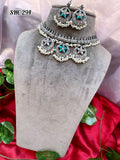 Anushka , Premium Quality Silver Replica Necklace set for Women-RITU001SR