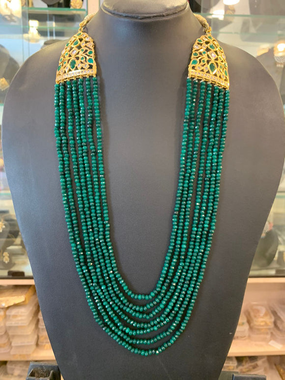 Jade Green Zeba ,elegant Long Semi Precious Bead Necklace for Women-AFREE001LBNSJG