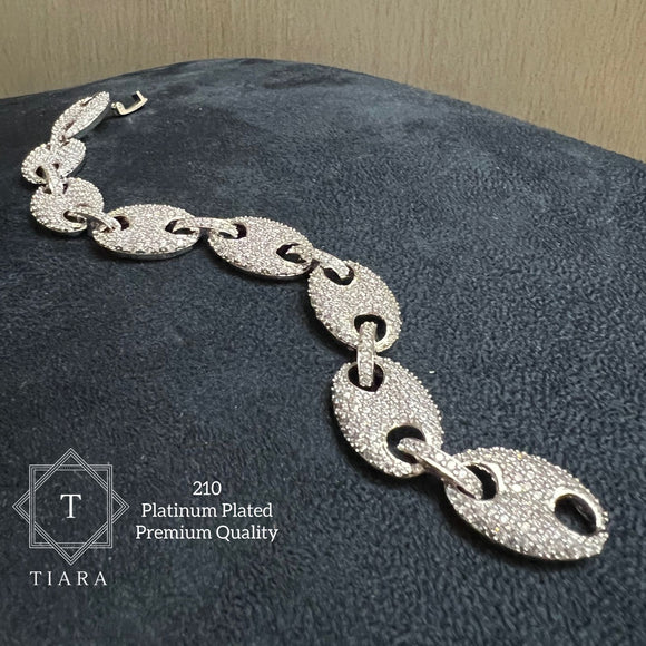 Tanyaa , elegant Platinum Finish American  Diamond Bracelet for Women-SANDY001DBA