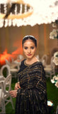 New party wear stylish Black Georgette Sequins Saree -MOE001BS