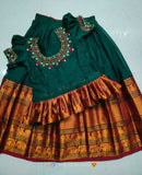 Beautiful big border full flared  Lehenga with Maggam Work -TREND001MS